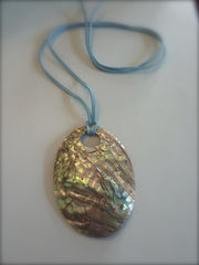 Large abalone pendant