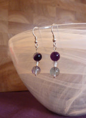 Rainbow fluorite earrings