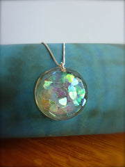 Circle of Iridescent hearts