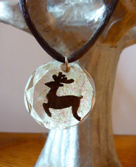 Glittery resin stag