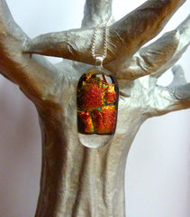 Handmade Dichroic Fused Glass Necklace
