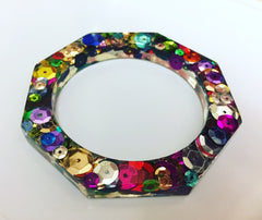 Multicoloured sequin bangle