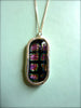Handmade Pendant made from Fused Glass Cabochon set in Fine Silver
