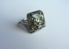 Silver shimmer ring