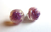 Purple Rosebud earrings