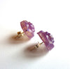 Purple Rosebud earrings