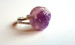 Purple Rosebud Ring