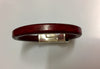 Leather bracelet in burgundy