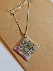 Dandelion print pendant